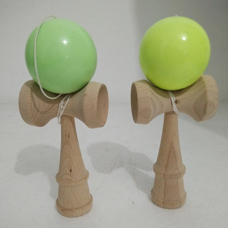 Световой Kendama 18 см Деревянный умелые Жонглирование Игрушки традиционные