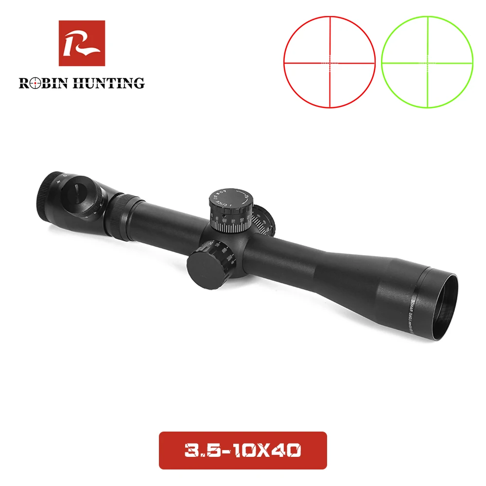 

3.5-10x40 Tratical Hunting Rifle Scope Optical Sight For Airsoft Gun Red Green Mil-Dot Reticle Illuminated Hunting Scope
