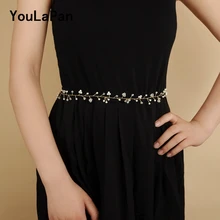 YouLaPan SH97 свадебный пояс s золотые свадебные ленты Длинные свадебный пояс Сатиновые пояса для пояс невесты с украшением в виде кристаллов пояс невесты