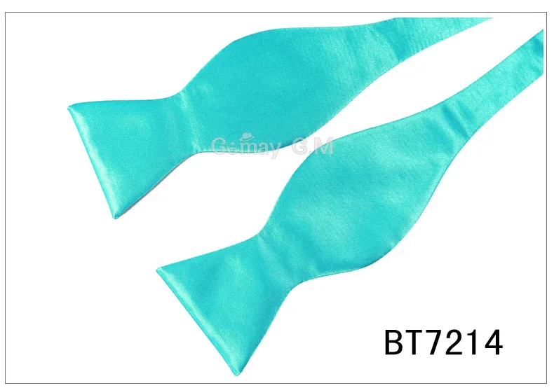 Fashion Multicolor Mens Bowties Plain Candy Color Silk Self Bow ties for Men High Quality Tuxedo Pre-tied For Wedding - Цвет: BT7214