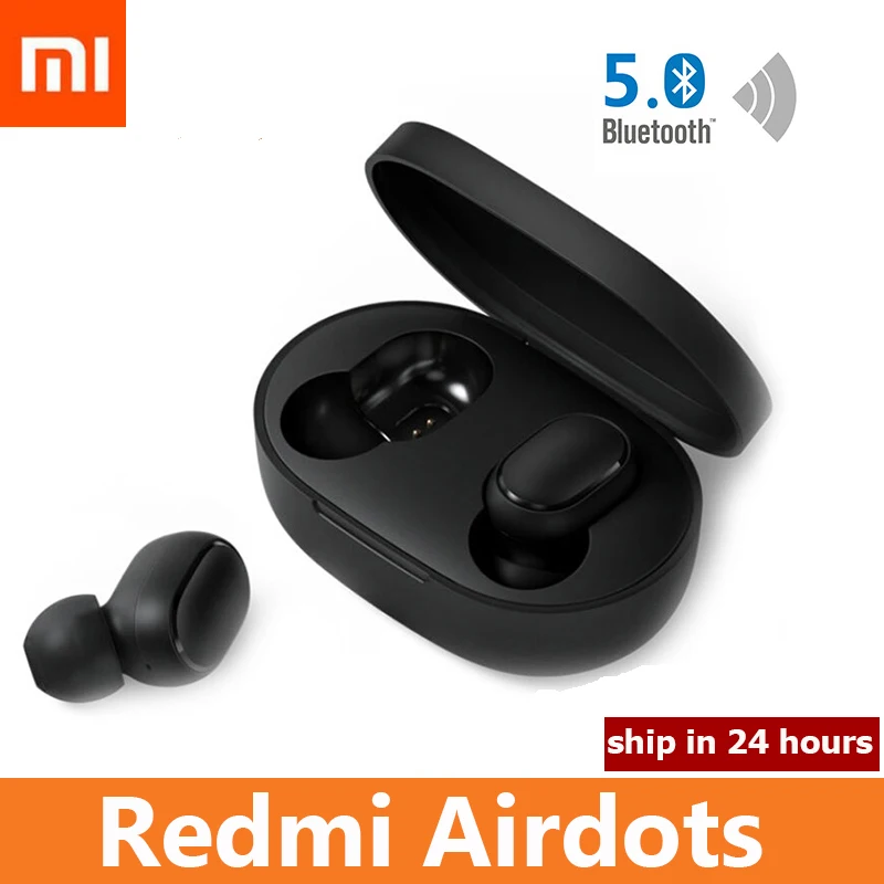 

Original Xiaomi Redmi Airdots Xiaomi Wireless earphone Voice control Bluetooth 5.0 Noise reduction Tap Control In-Ear