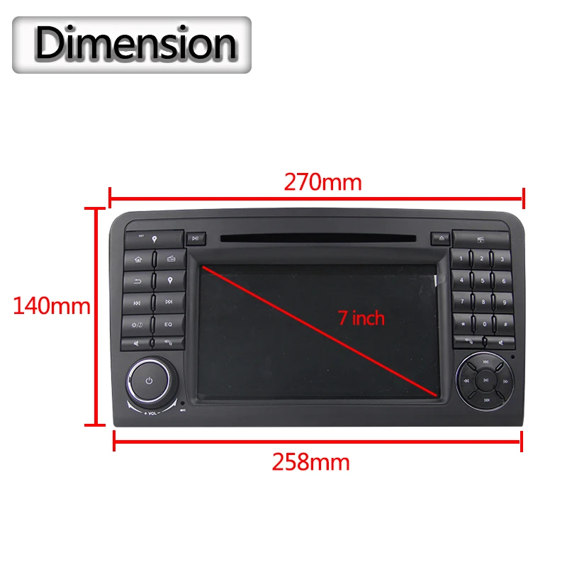 Best HIFIF Eight Core 2GB RAM 3G WIFI Android 6.01 Car DVD Radio For Mercedes/Benz ML GL Class W164 ML300 ML350 ML450 ML500 2005-2012 15