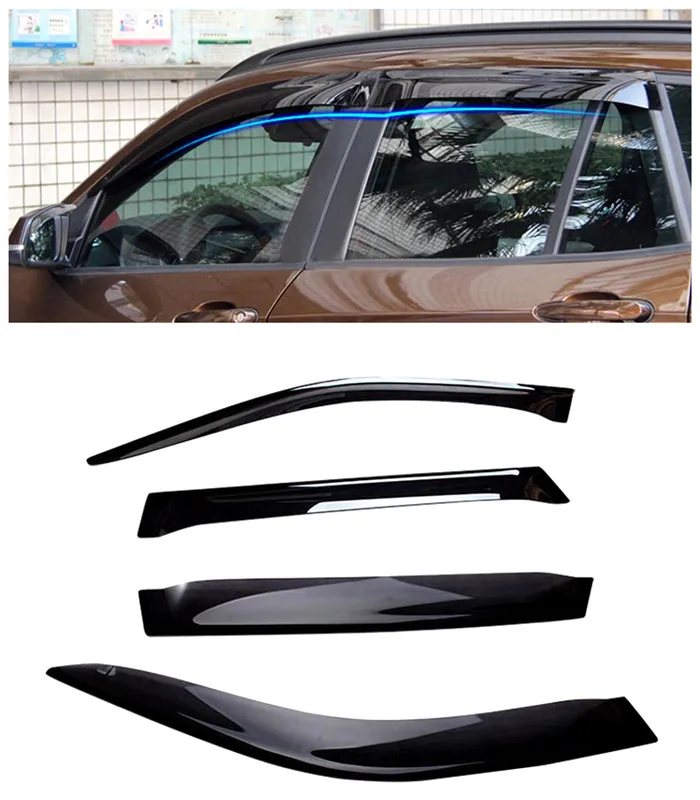 For BMW X5 F15 2014 2015 Car Window Visor Vent Shade Rain Sun Wind Guard 4pcs