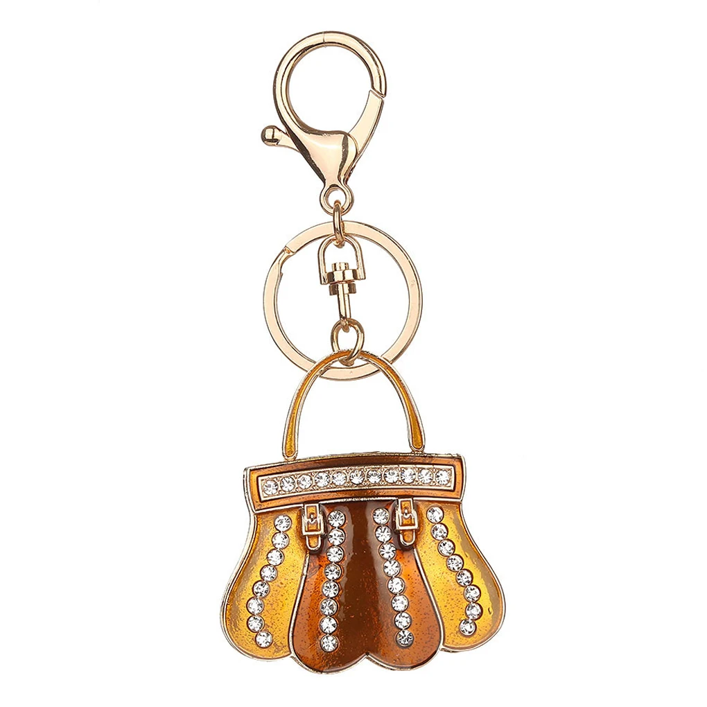 Handbag Shape Rhinestone Key Ring Crystal Bag Pendant Keychain Student Metal Key Chainin Key