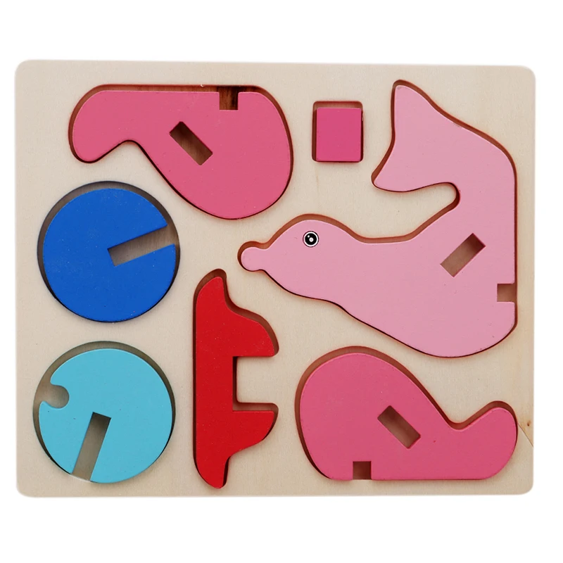 new animal 3d puzzles wooden assembled borad puzzles kids diy