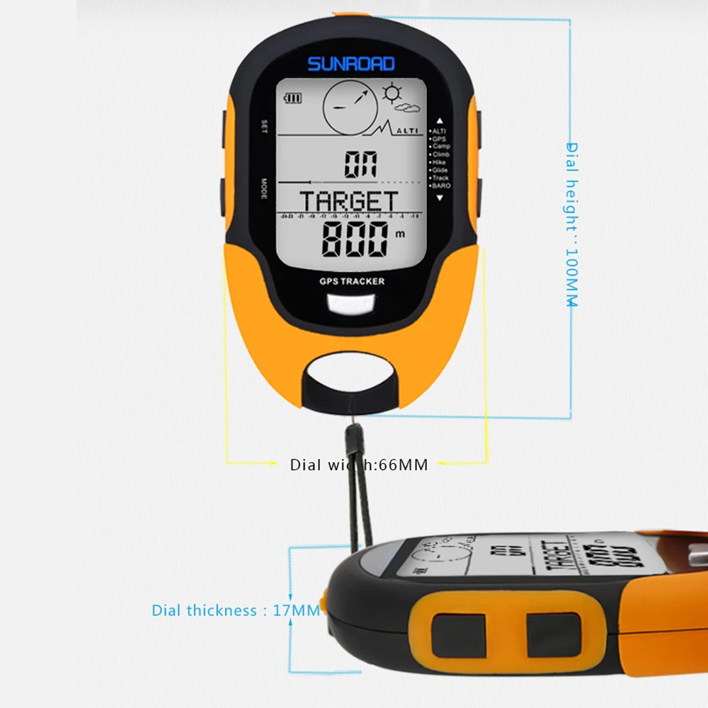 Многофункциональный lcd цифровой gps альтиметр барометр компас Портативный Открытый Кемпинг Туризм Альпинизм Альтиметр С светодиодный фонарь