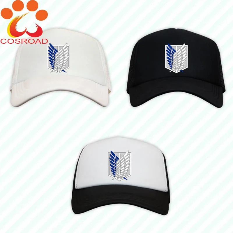 

2019 Cosroad Anime Attack On Titan Hats Baseball Cap Scout Legion Cosplay Hat Hip hop Hat Wild Cap