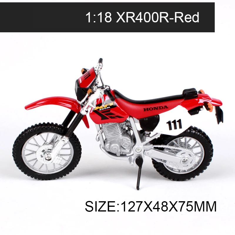 Maisto 1:18 модели мотоциклов CRF450R CR250R XR400R внедорожная гоночная модель велосипедная база литая под давлением мото детская игрушка для коллекции подарков