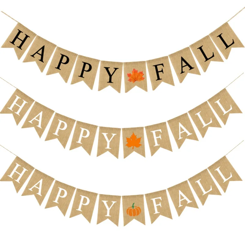 

Thankful Burlap Banner Thanksgiving Banner Rustic Thanksgiving Day Party Bunting Decoration Wall Hanging Fall Banner