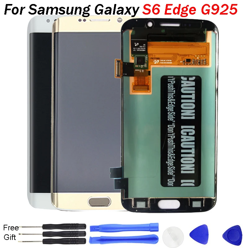 

S6 Edge LCD Replacement OLED Display For SAMSUNG Galaxy s6 edge G925 G925F G925I LCD Digitizer Assembly with Frame G925 LCD Part