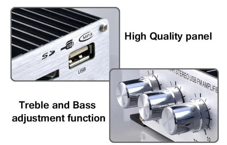 USB/FM Усилитель A68USB Малый усилитель Музыка лагерь 12V мотоциклов с маленьким, усилитель автомобиля, USB/AUX/SD/MMC, PCB панель