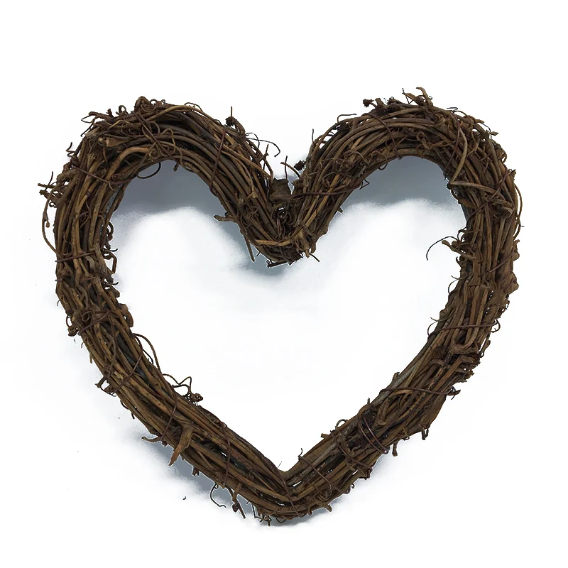 

Christmas Garland Decoration Rattan Vine Love Heart Shaped Wreath Christmas Tree for wedding party home Hanging Xmas Ornaments