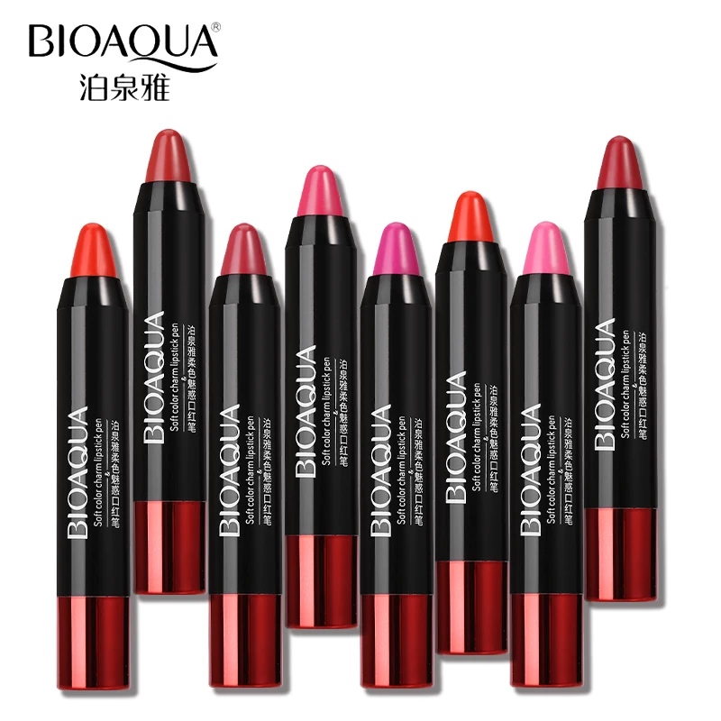 

BIOAQUA Multicolor Long Lasting Nonstick cup Matt Lip Stick Cosmetics Makeup Pigment Waterproof Moisturizing Lipstick Pencil