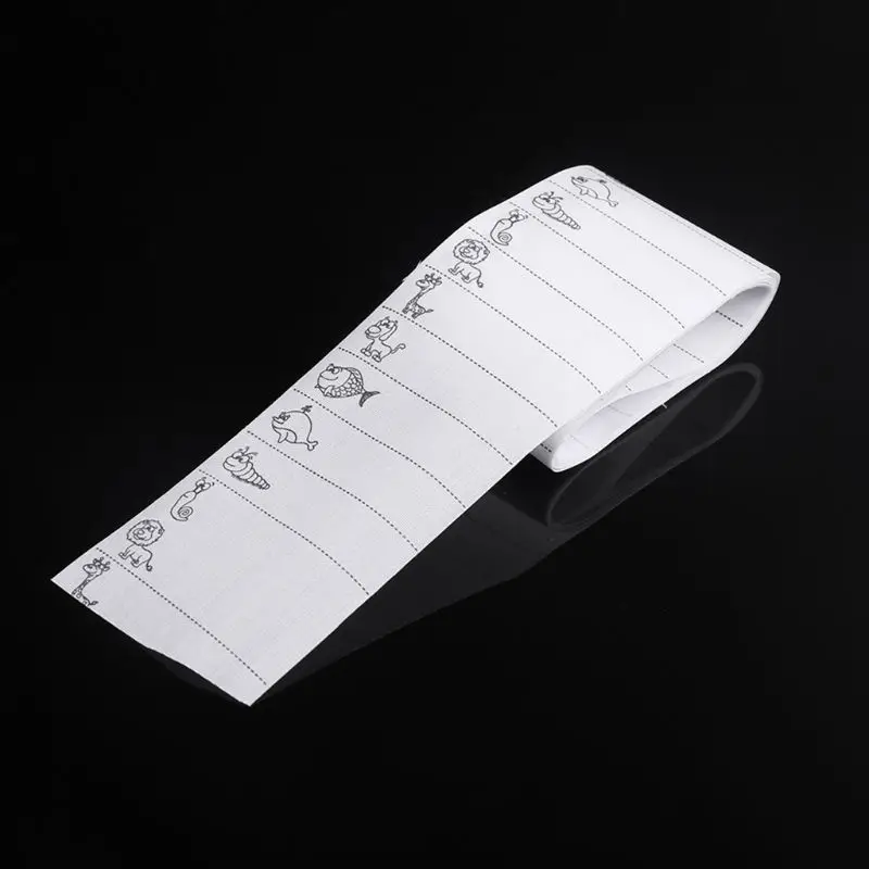 

100pcs White Name Label Woven Custom Clothing Labels Fabric Tags Marker for School Clothes Books folders paper stationery toys