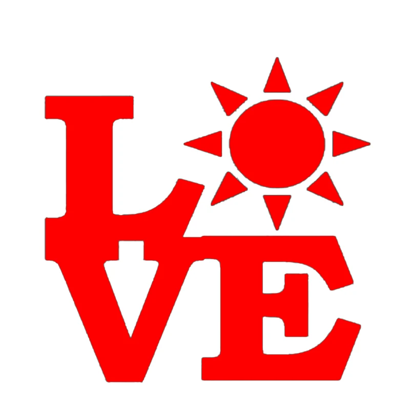 Image Love Sun Sticker Car Window Cruise Ship Tanning Bed Sea Beach Ocean Lotion Vinyl Decal sun US Independence Day car styling new