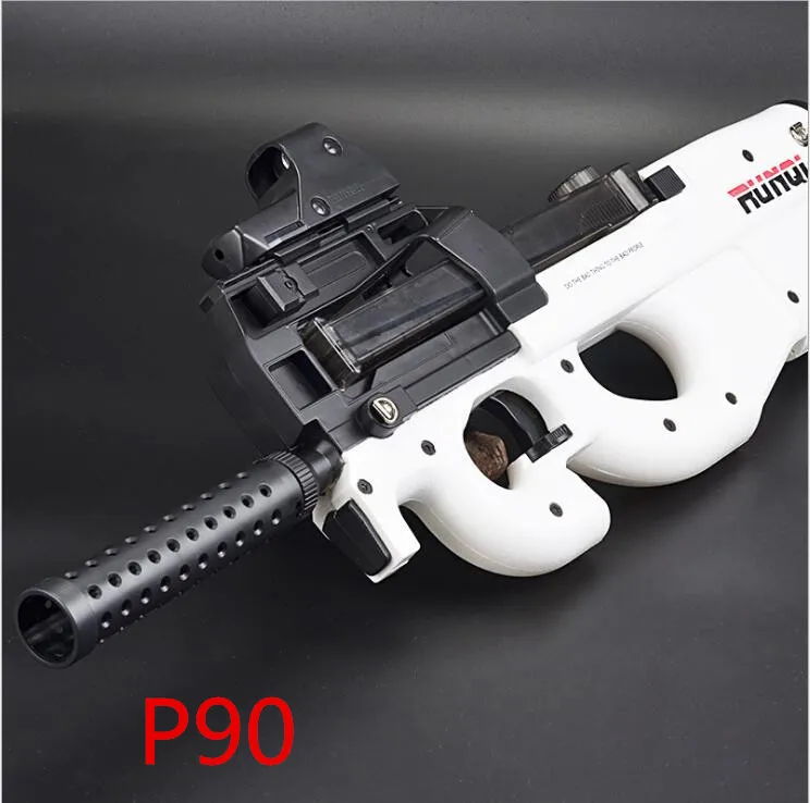 

2018 White Graffiti Edition P90 Electric Toy Gun Paintball Live CS Assault Snipe Weapon Soft Water Bullet Bursts Gun Toys