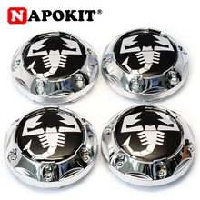 4 шт. 64 мм Скорпион Центральная втулка колеса автомобиля крышка автомобиля обод Эмблема Ступица Крышка для Fiat 500 Punto Bravo Stilo, Panda Abarth 500 наклейка