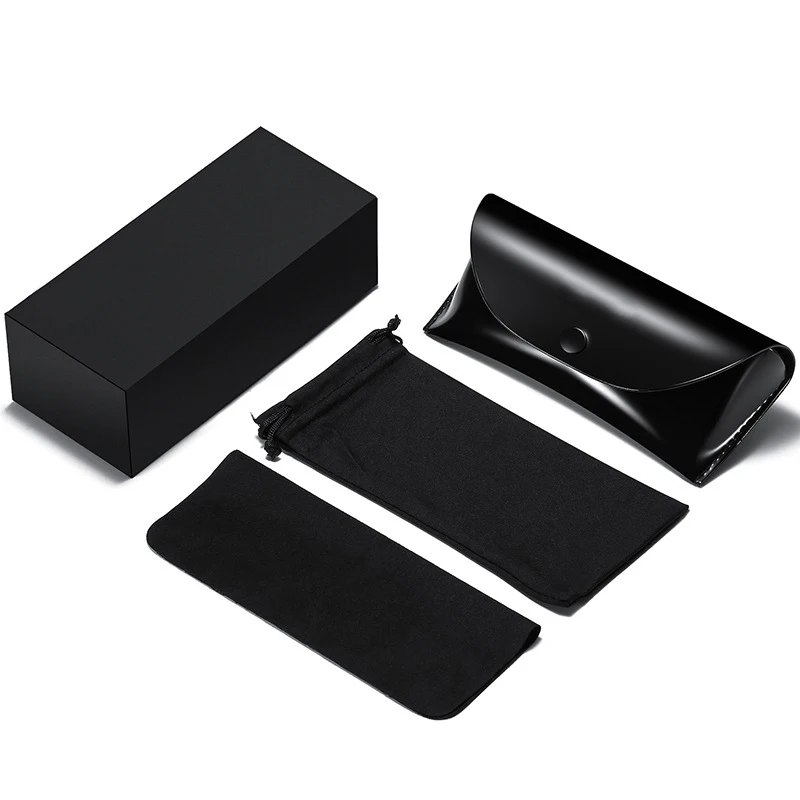 

Brand packaging box 4 sets of glasses leather case glasses bag glasses cloth wipe mirror cloth