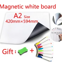 A2 Size Magnetic Whiteboard Message Board Memorandum Presentation Boards Fridge Sticker Soft Dry Erase White Board 420mmX594mm