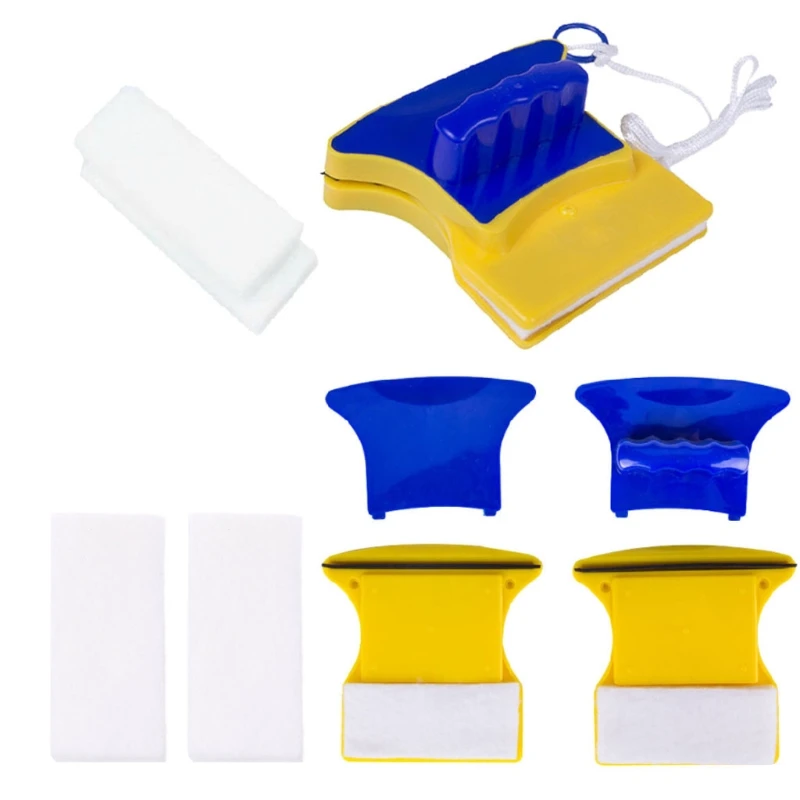 

New 2pcs Square Replacement Sponge F Magnetic Window Glass Cleaning Brush Accessies