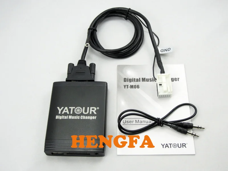 Yatour Автомобильный цифровой CD музыкальный Changer USB MP3 AUX адаптер для 12pin VW Golf GTI Audi Skoda Seat Quadlock YT-M06