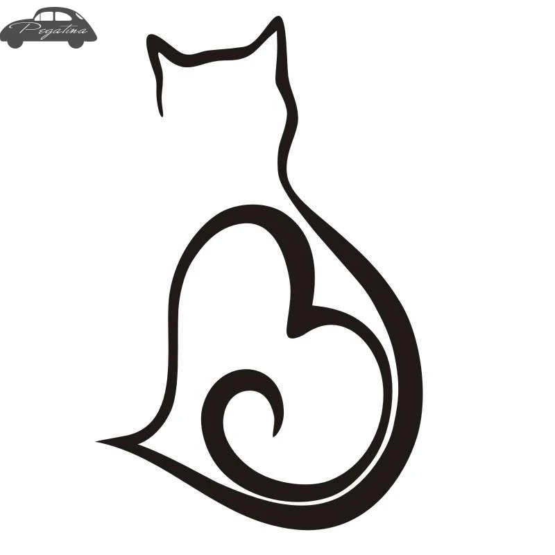 Pegatina Car Cat Sticker Pet Shop Decal Posters Vinyl Wall Art Decals Quadro Parede Decor Mural Cat Pussy Sticker