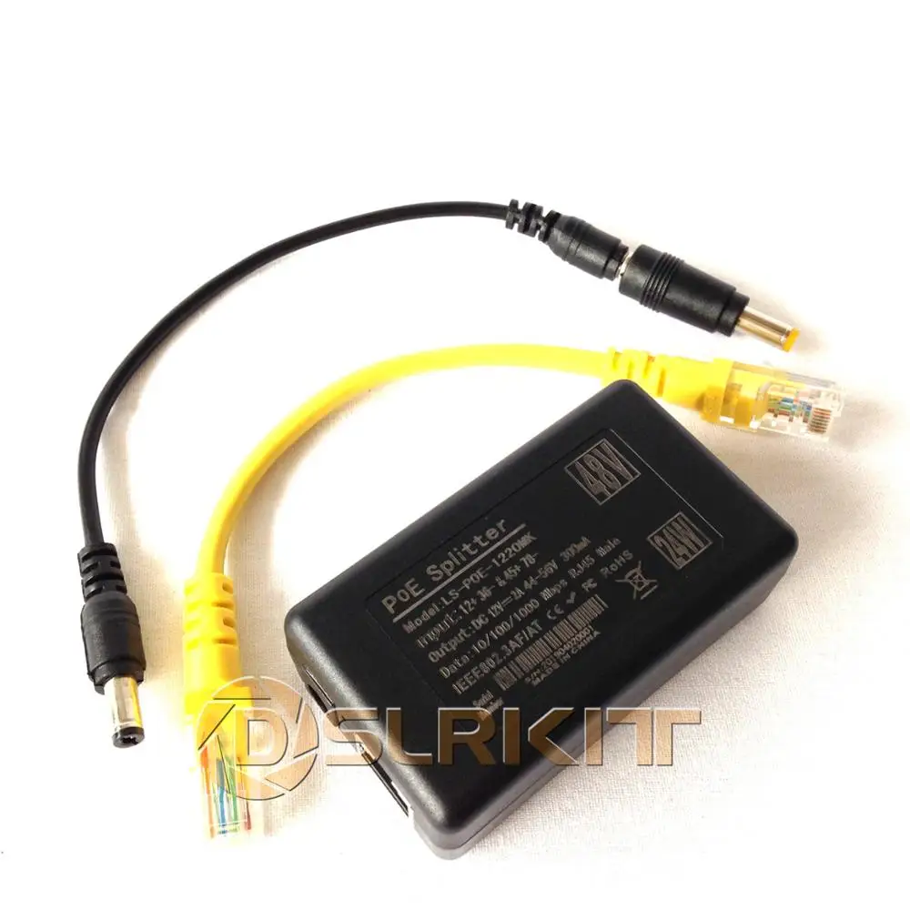 Набор PoE Gigabit 802.3at 24 Вт (сплиттер + инжектор) 12 В 2 А Сеть Ethernet|Коробки передач и