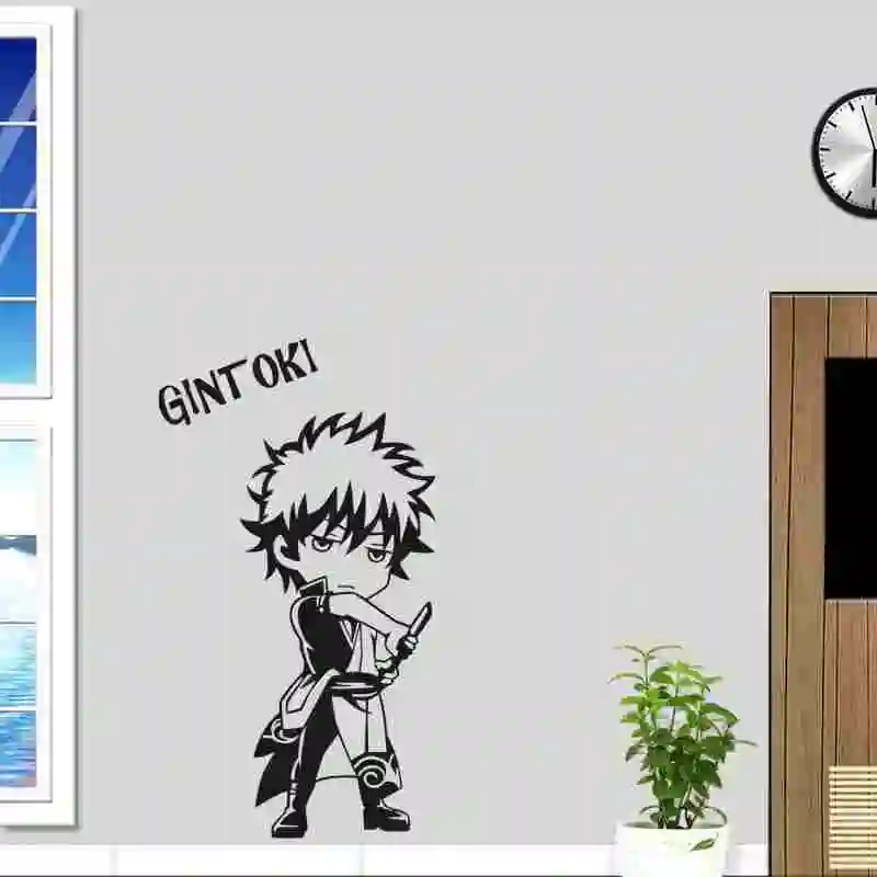 GINTAMA Gintoki настенные наклейки домашний декор декоративное украшение аниме