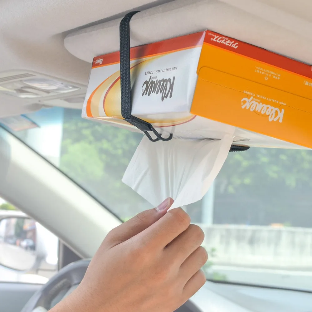 

TFY Car Visor / Headrest Strap Holder For Kleenex Facial Tissues and Other Napkin Paper Boxs