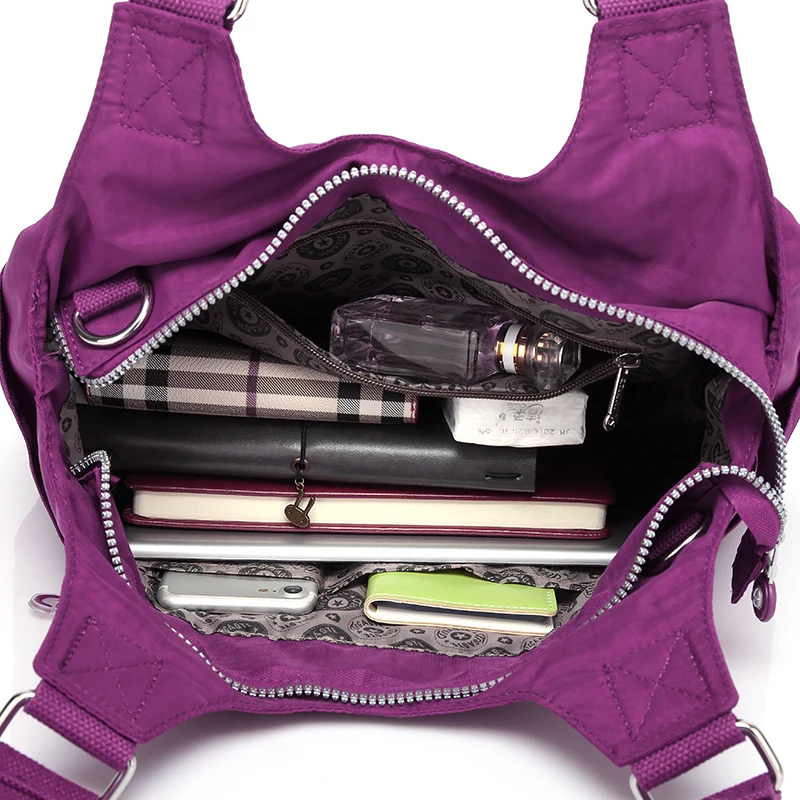 Tegaote Women Handbag Large Shoulder Bag Nylon Casual Tote Famous Tegaote Women Handbag Large Shoulder Bag Nylon Casual Tote Famous Brand Purple Handbags Mummy Diaper Bags Waterproof Bolsas In From Luggage