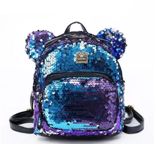 

2018 Hot Women Sequins Backpack BlingBling Girls School Bags for Teenage Girls Mini Backpack Women Small Travel Bag Mochila
