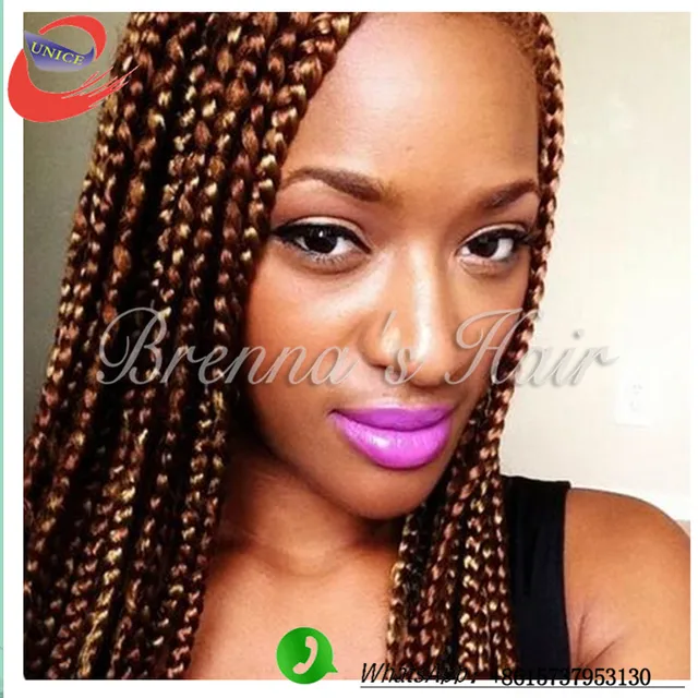 Buy 3S box braids hair ombre colored crochet braids box braids african ...