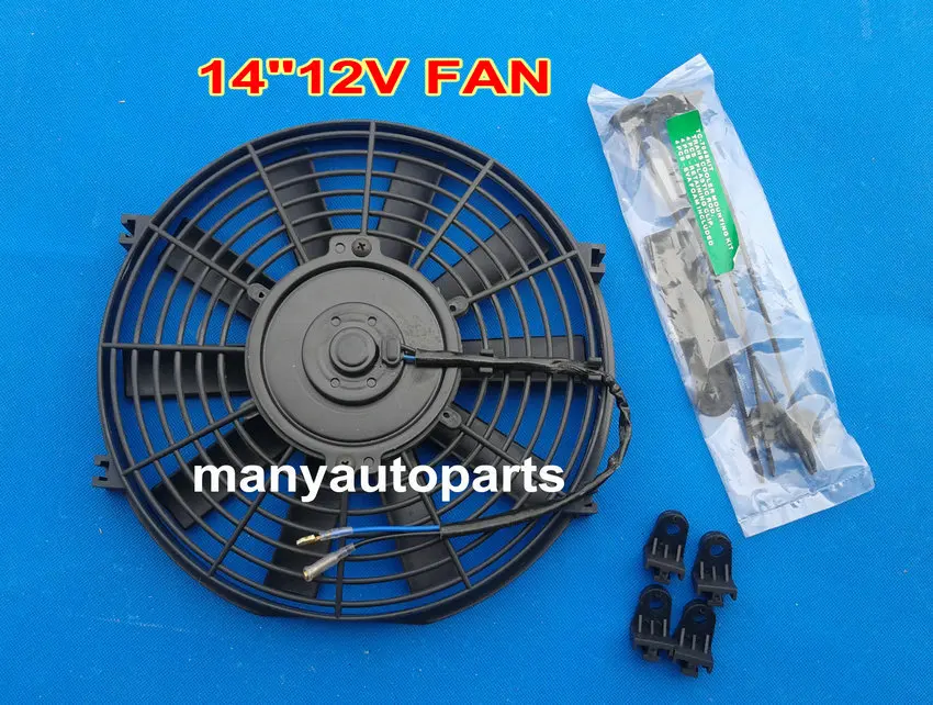 one piece 14" 12V electric cooling radiator fan&kits FOR Mazda RX7 FC