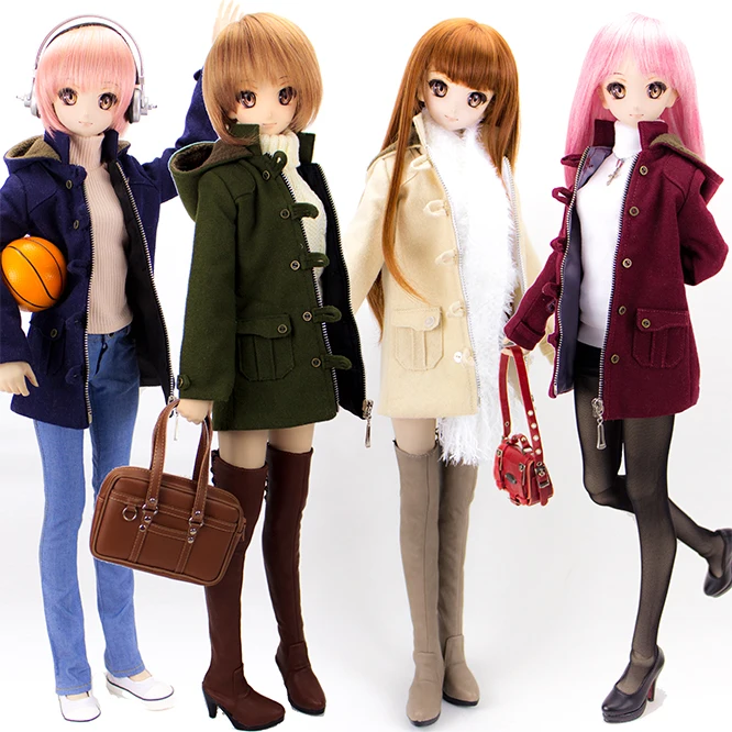 

Estartek 1/3 1/4 Japan Anime All-match Woolen Coat Set for BJD SD DDL DDM Dolls Action Figure DIY