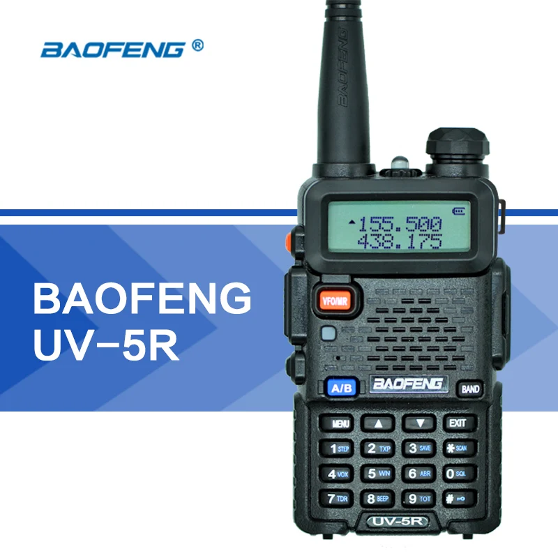  BaoFeng UV-5R Walkie Talkie UHF VHF Dual Band UV5R CB Radio 128CH VOX Flashlight Dual Display FM Transceiver for Hunting Radio 