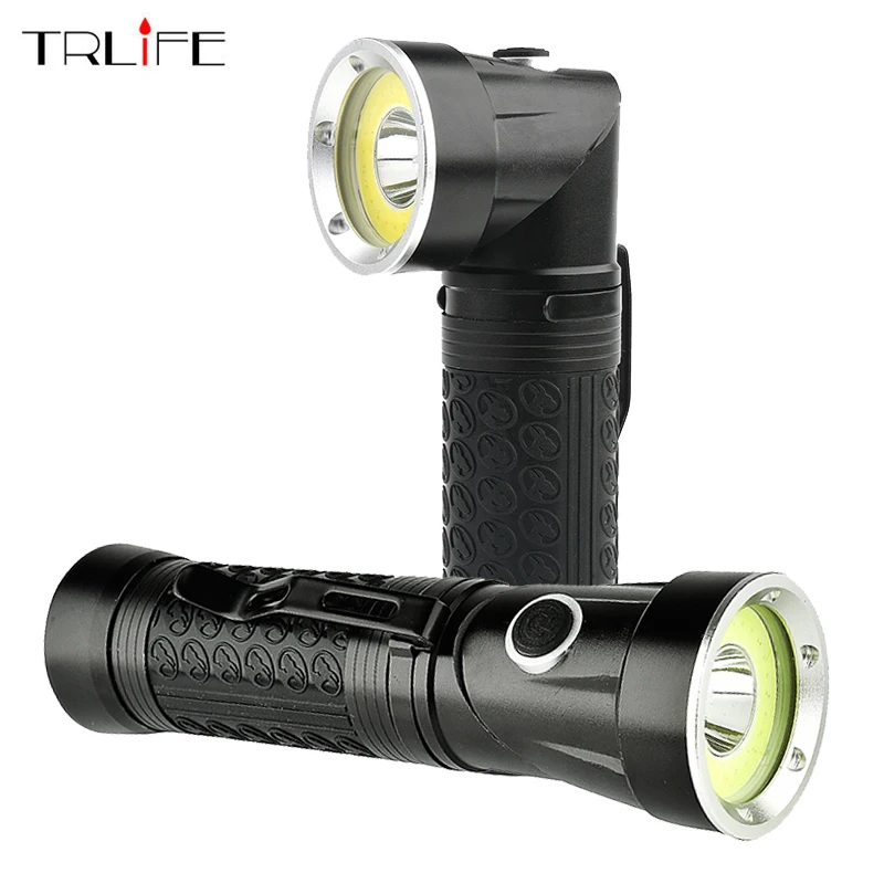 

Super Bright L T6+COB Led Flashlight Waterproof Torch Adjustable Lanterna Lamp for 18650 or AAA Hunting Fishing Light