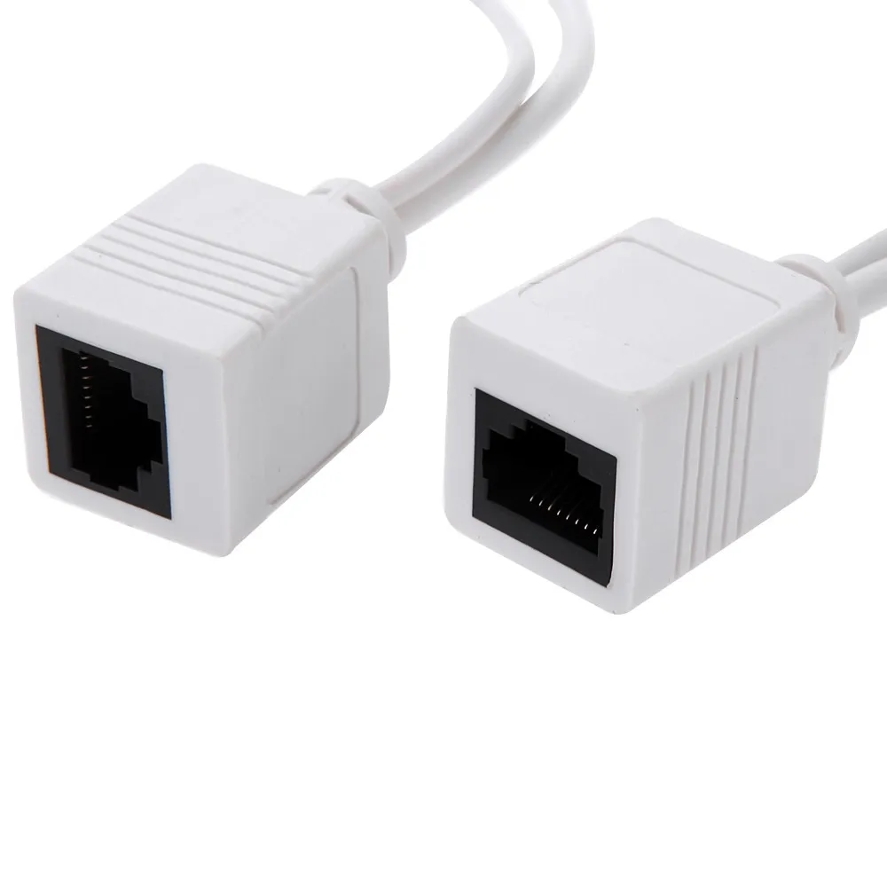40 шт. (20 пара) POE кабель белый/черный сплиттер POE Мощность Over Ethernet PoE splitter кабель адаптера Комплект