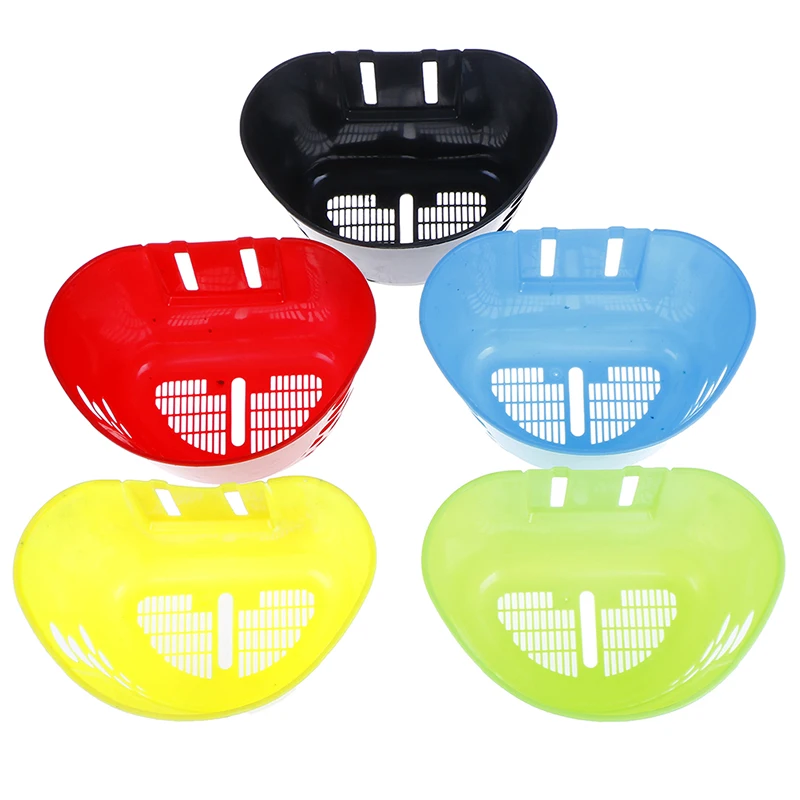 Excellent 5 Colors Lovely Bicycle Basket Front Bag Easy Installation Bicycle Bag Scooter Handle Bar Basket with Bracket Bike Accessories 1
