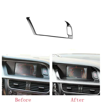 

100% Carbon Fiber GPS Navigator Outer Frame Cover Trim For Audi A4 B8 2009-2016 & A5 2009-2017