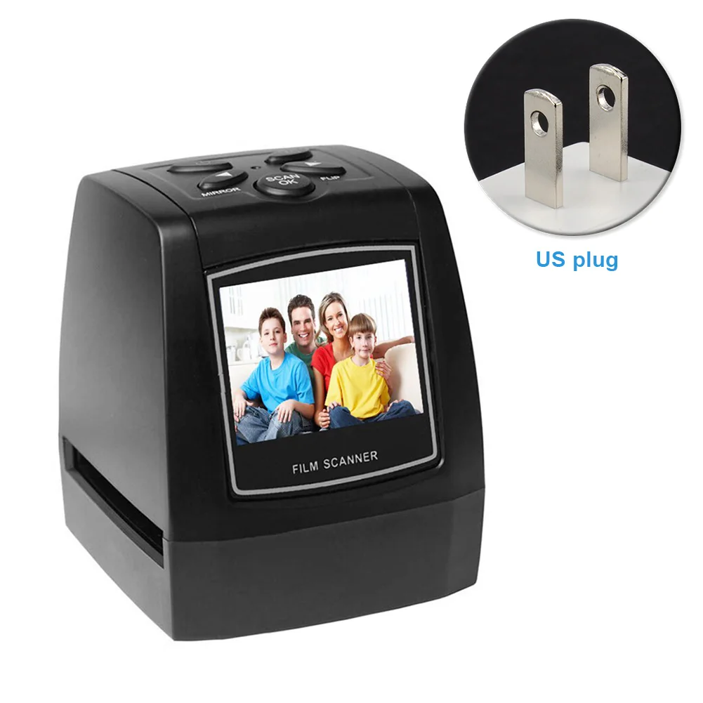 

LCD Display Lantern Slide Film Scanner Easy Operate Converter High Resolution Portable Quick JPEG Photographic Plate Home Office