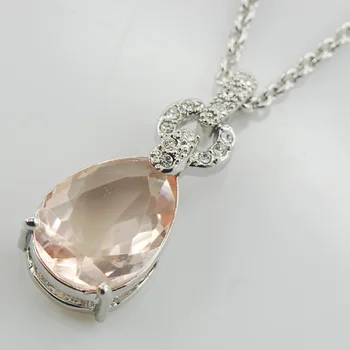 

Morganite Fashion 925 Sterling Silver Fashion Jewelry Pendant TE495
