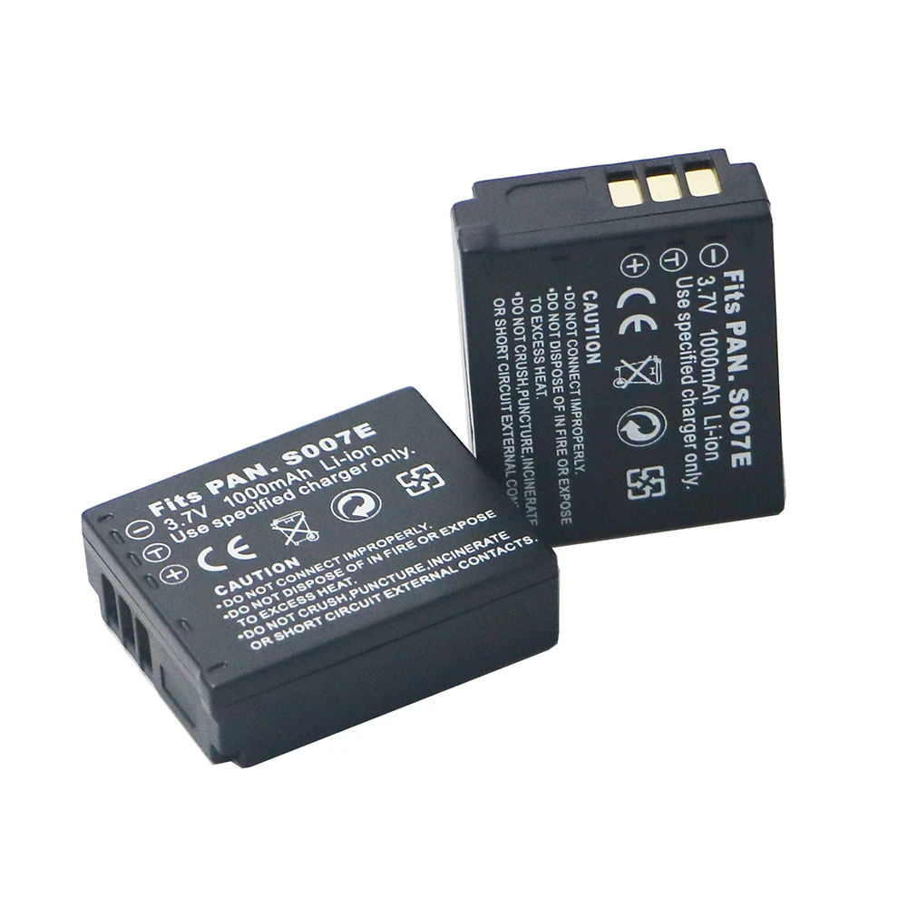 

2PCS CGA-S007E CGA S007E S007 S007A BCD10 Camera Battery for Panasonic DMC TZ1 TZ2 TZ3 TZ4 TZ5 TZ50 TZ15 Batteries