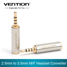 Vention – prise Audio 2.5mm mâle à 3.5mm femelle, connecteur 4 pôles, adaptateur Audio, Jack 3.5mm, casque stéréo, 1 pièce