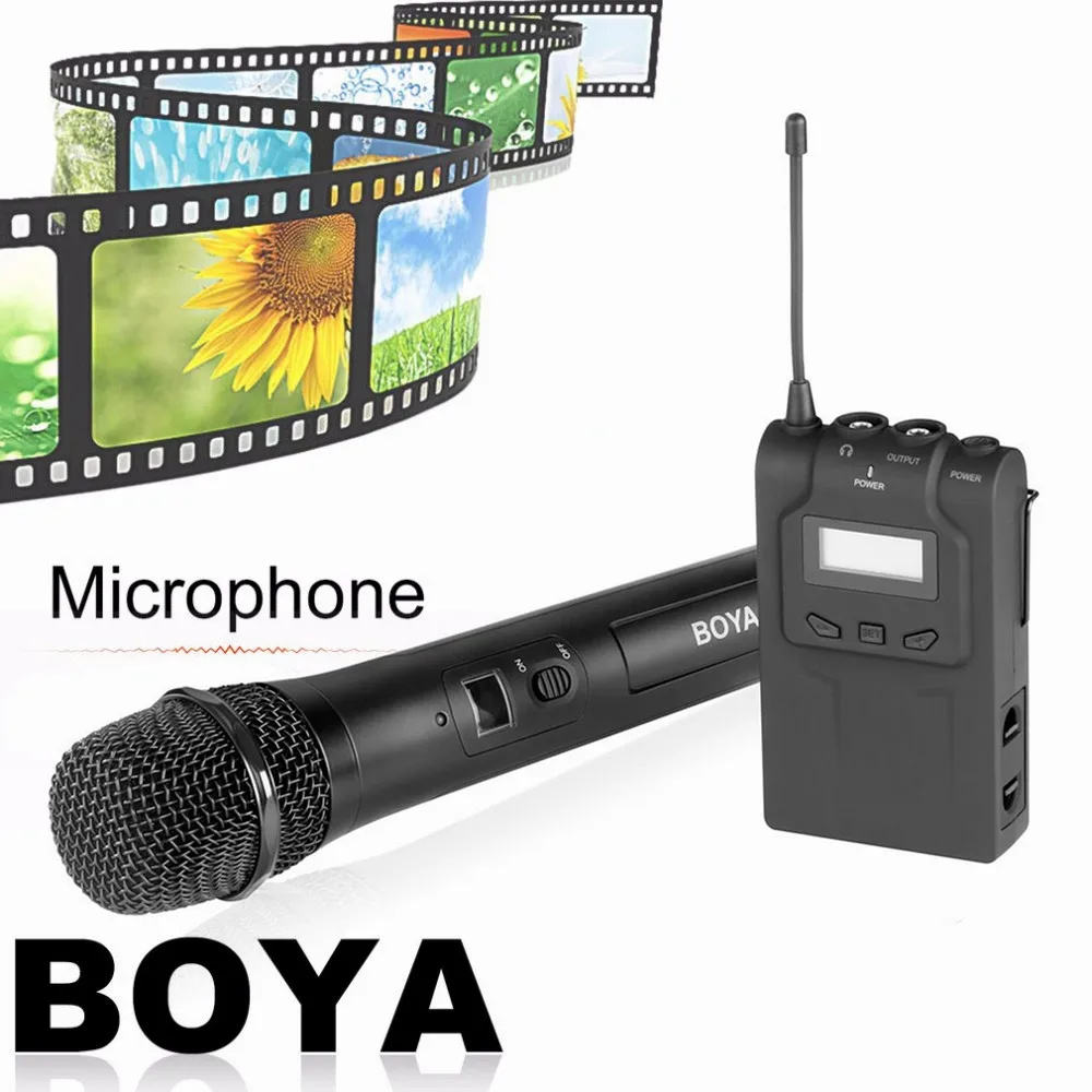 

BOYA BY-WHM8 Professional 48 UHF Microphone Dual Channels Wireless Handheld Mic System LCD Display for Karaoke Party Liveshow