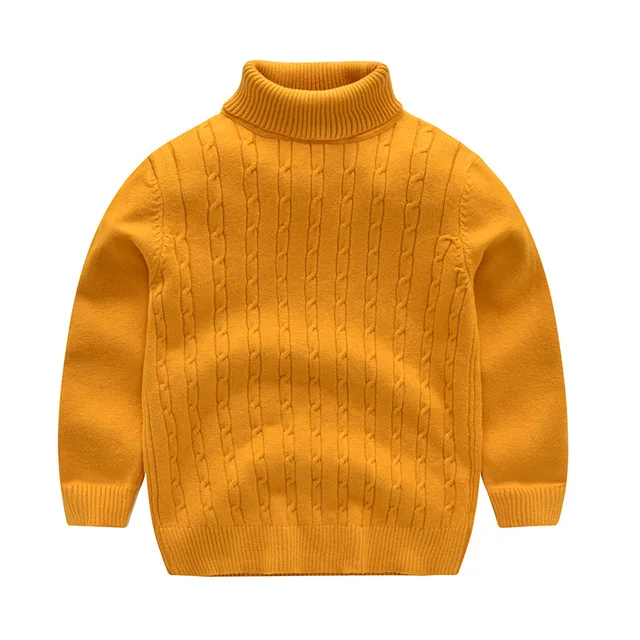 Baby Girl Boy Turtleneck Sweater Kids Basic Knitted Pullover Cardigan