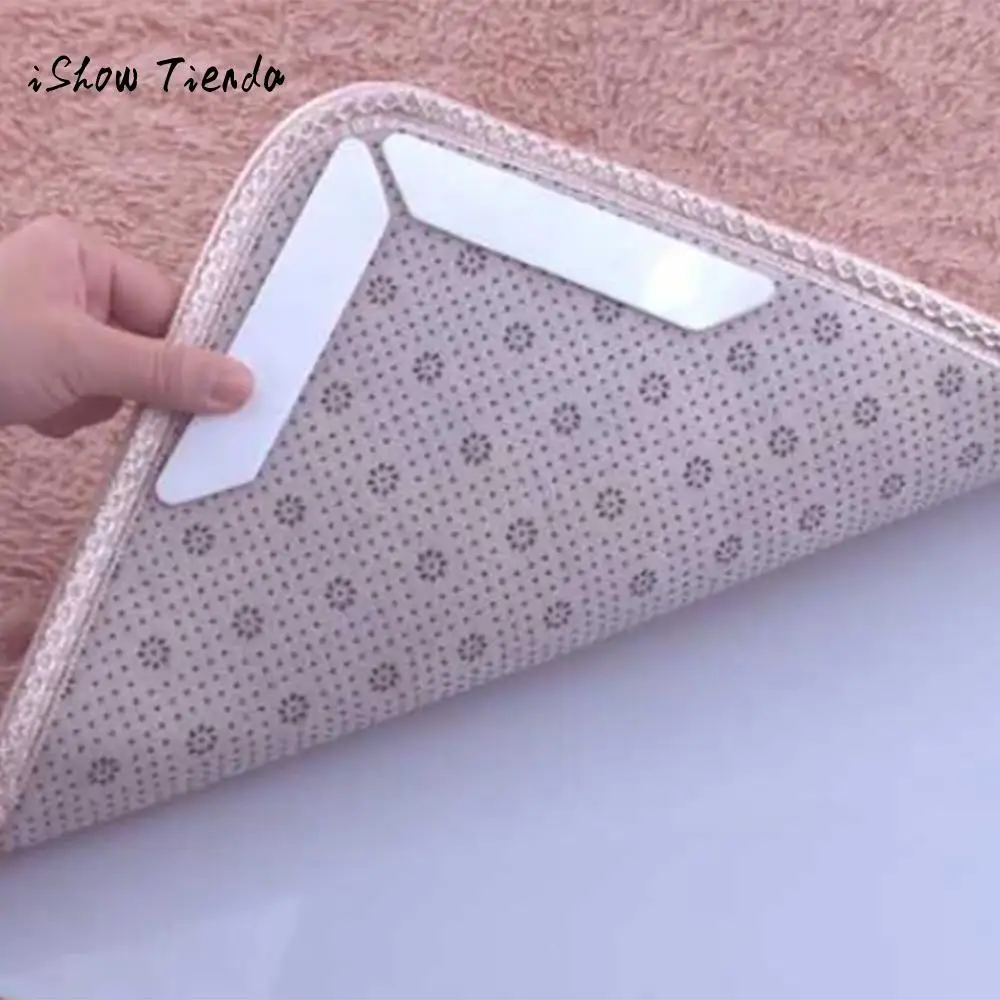 

8Pcs Carpet Pad Non Slip Sticker Anti Slip Mat Pads Anti Slip Tri Sticker Silicone Grip For Home Bath Living Room Pads