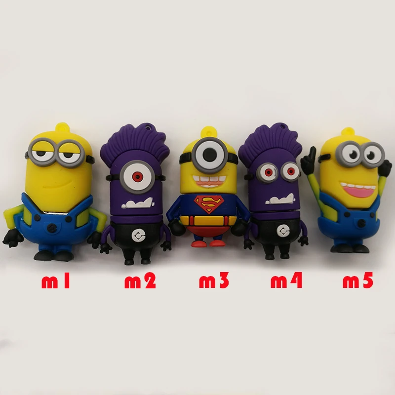 

Cartoon minions usb flash drive 64gb 32gb 16gb 8gb 4gb full capacity memory stick u disk pen drive lovely gift pendrive cle usb