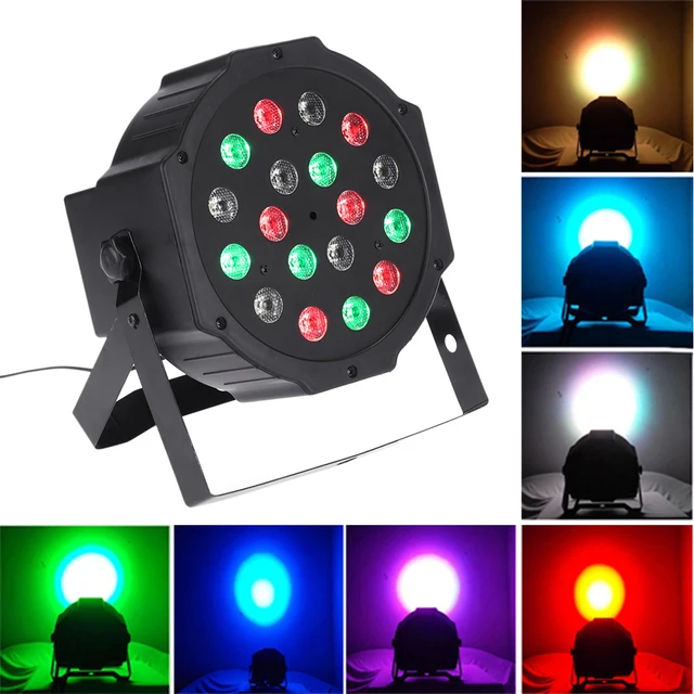 Flat LED Par RGBW DMX512 Disco Lamp stage light Voice activated Discos