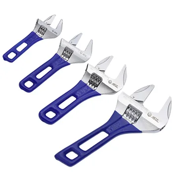 

4" 5" 6" 8" Short Handle Large Opening Adjustable Spanner Bathroom Spanner Water Pipe Wrench Anti-slip Labor-saved Torque wrench
