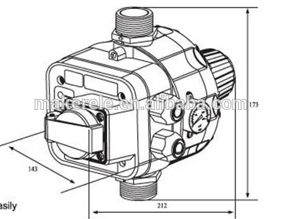 MK-WPPS15, Автоматический водяной насос, контроль давления, электронный переключатель, контроль воды, защита от недостающей воды с вилкой